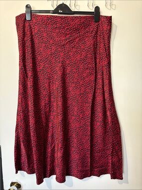 🎉4/30$🎉 George Red and Black Printed A-Line Skirt